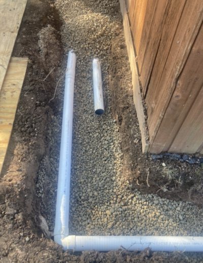 laying down pipe work